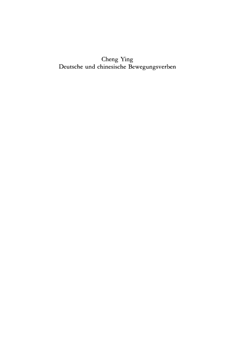 Deutsche und chinesische Bewegungsverben 