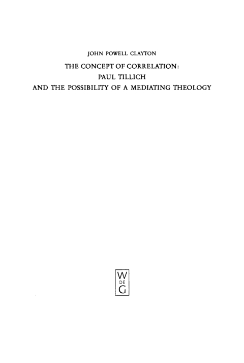 Cover image for book The Concept of Correlation