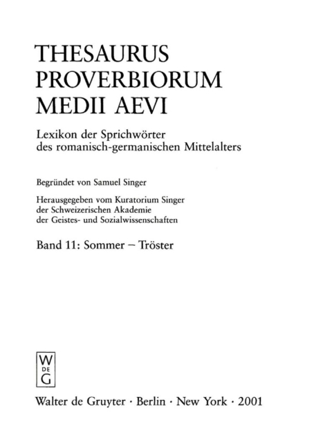 Cover image for book Sommer - Tröster