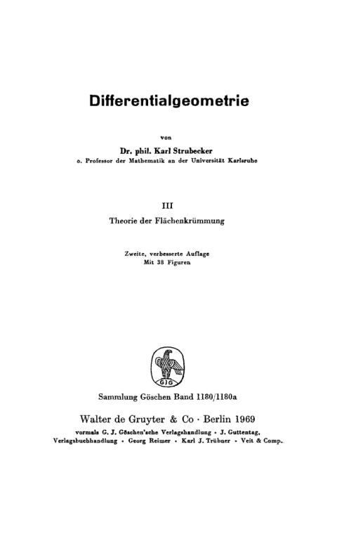 Cover image for book Theorie der Flächenkrümmung
