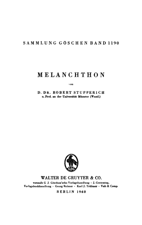 Cover image for book Melanchthon