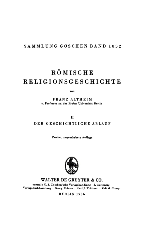 Cover image for book Der geschichtliche Ablauf