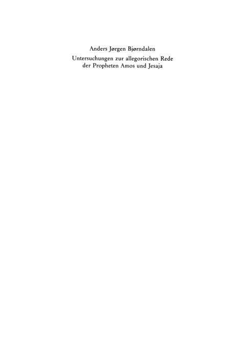 Cover image for book Untersuchungen zur allegorischen Rede der Propheten Amos und Jesaja