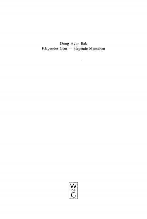 Cover image for book Klagender Gott - klagende Menschen