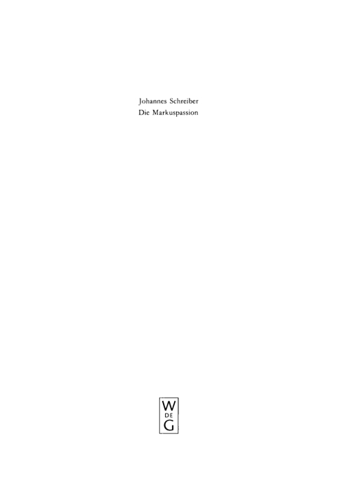 Cover image for book Die Markuspassion