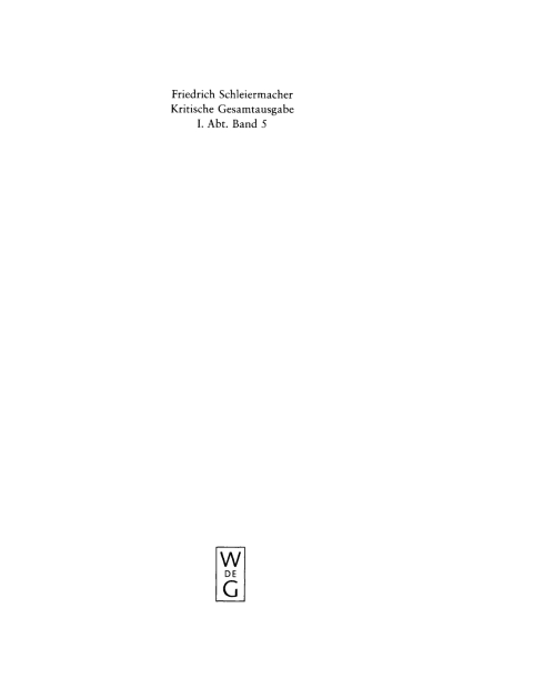Cover image for book Schriften aus der Hallenser Zeit 1804-1807