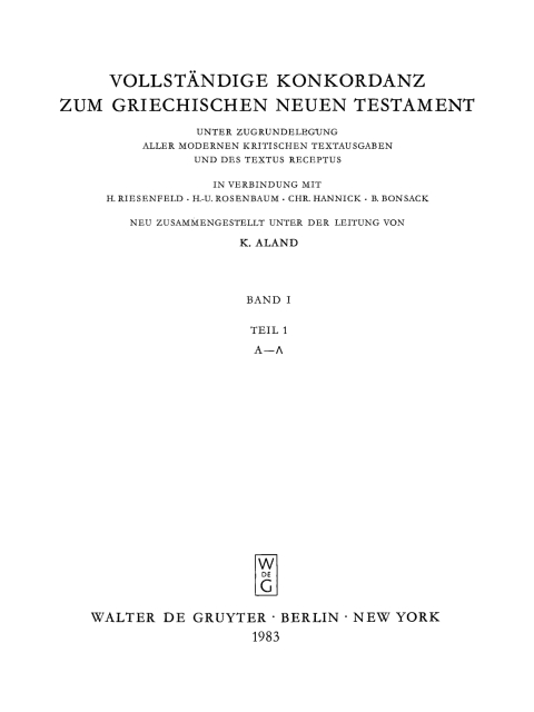 Cover image for book Gesamtwortbestand, Teil 1: Alpha - Lambda; Teil 2: My - Omega