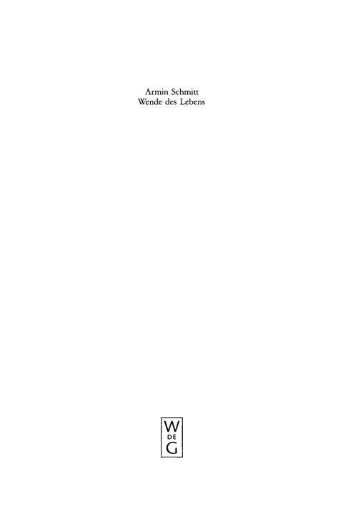 Cover image for book Wende des Lebens