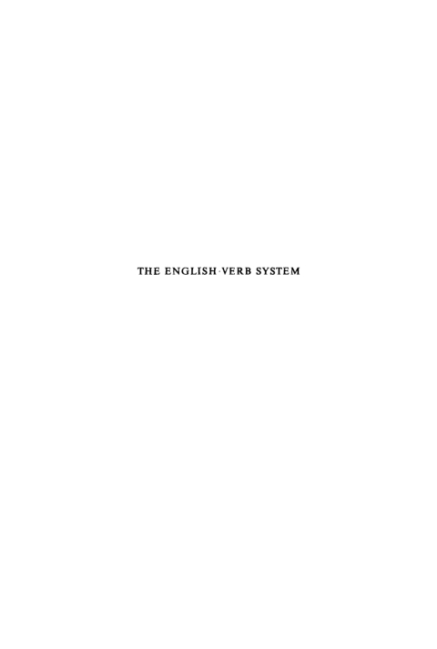 Cover image for book The English Verb System
