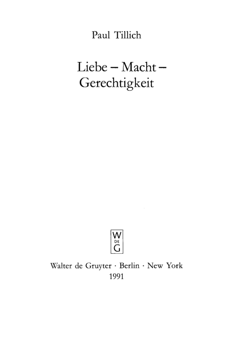 Cover image for book Liebe - Macht - Gerechtigkeit