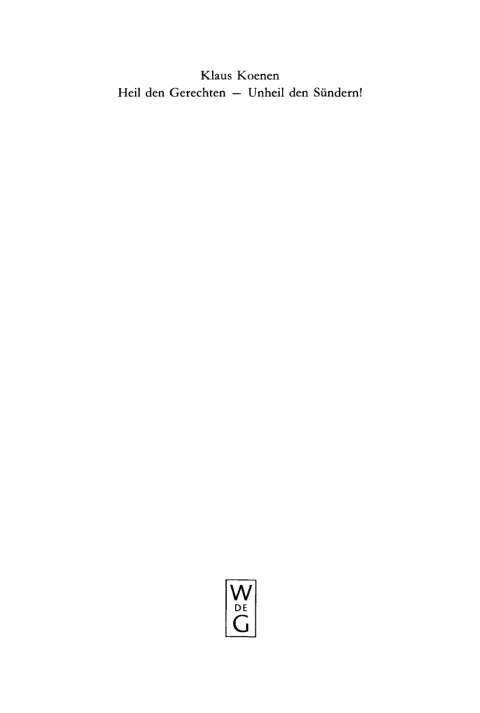 Cover image for book Heil den Gerechten - Unheil den Sündern!