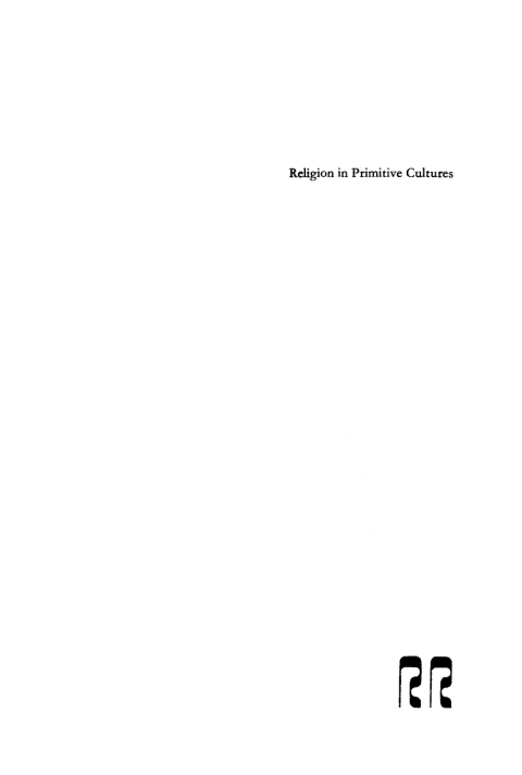 Cover image for book Religion in Primitive Cultures