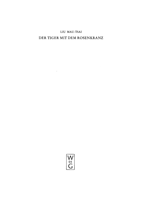 Cover image for book Der Tiger mit dem Rosenkranz