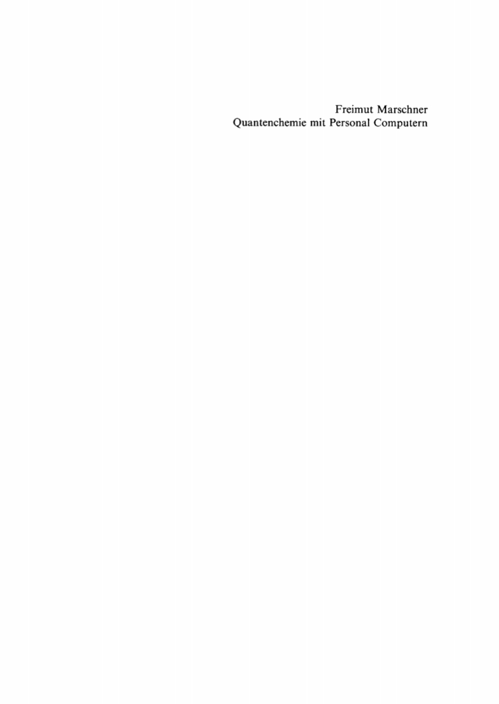 Page Fidelity Quantenchemie mit Personal Computern; $160.94