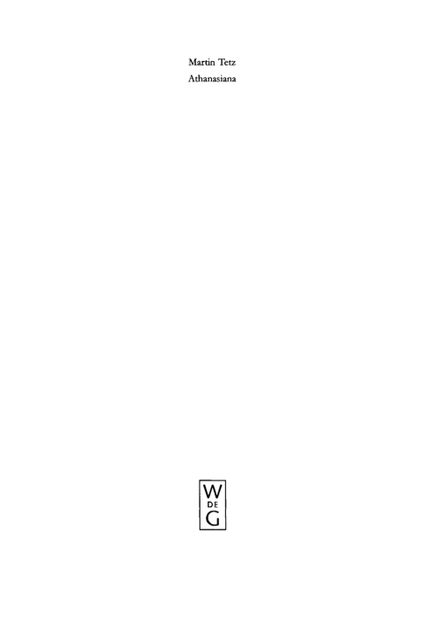 Cover image for book Athanasiana