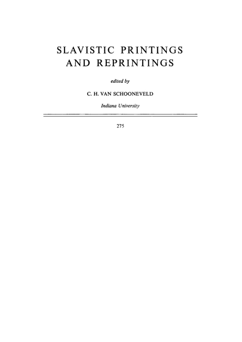 Language and Prosody of the Russian Folk Epic 