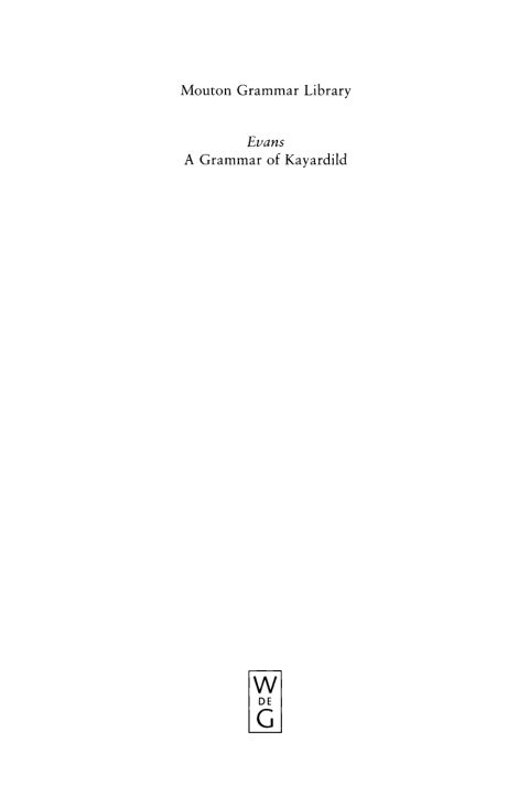 Cover image for book A Grammar of Kayardild