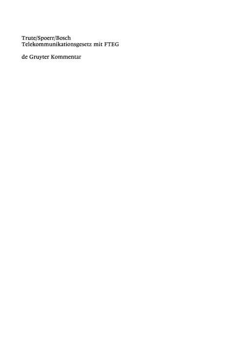 Cover image for book Telekommunikationsgesetz mit FTEG
