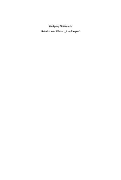 Cover image for book Heinrich von Kleists “Amphitryon”
