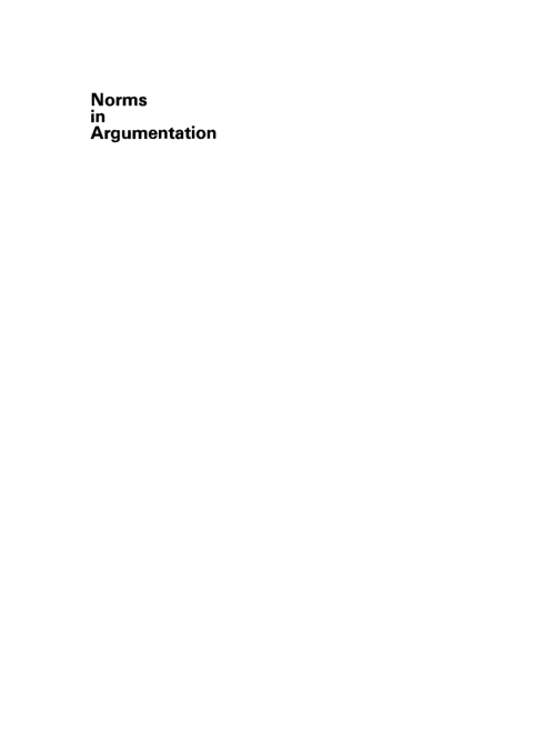 Cover image for book Norms in Argumentation