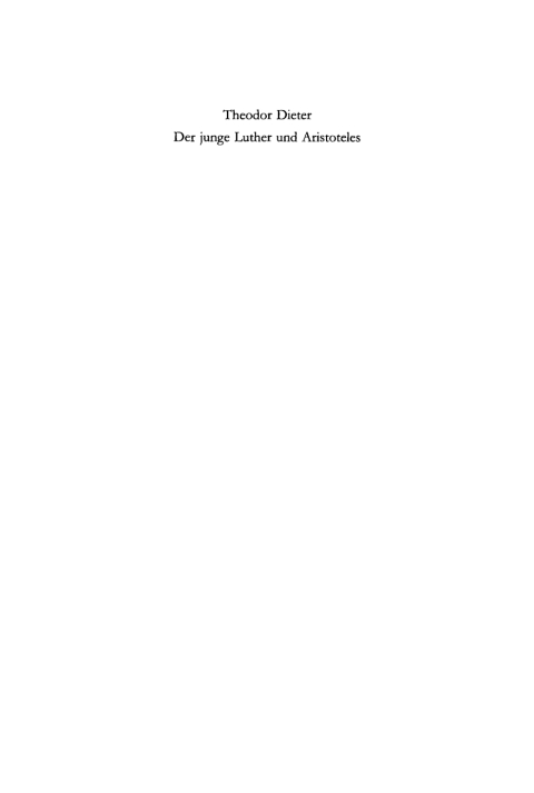 Cover image for book Der junge Luther und Aristoteles