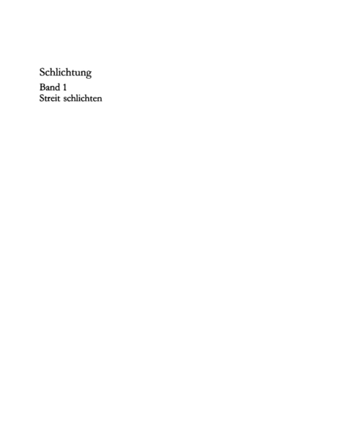 Cover image for book Streit schlichten