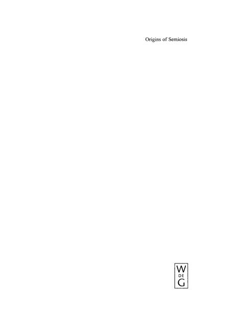 Cover image for book Origins of Semiosis