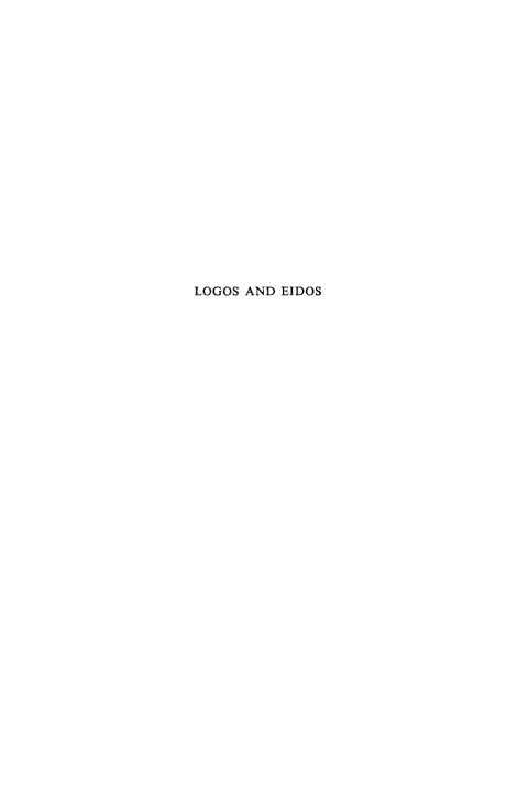 Cover image for book Logos and Eidos