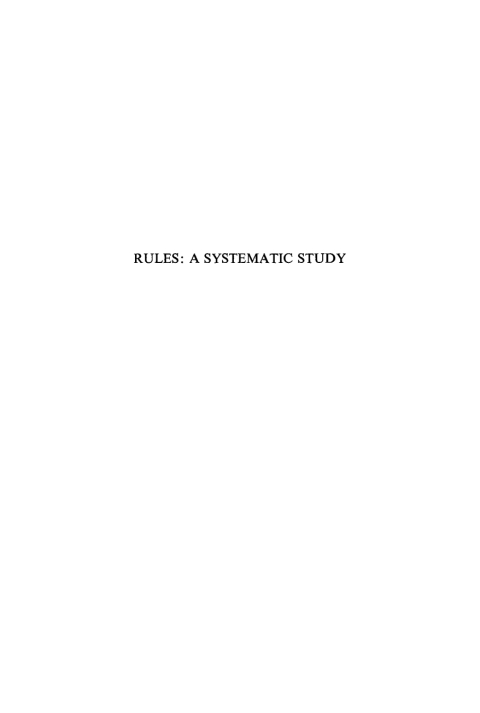 Cover image for book Rules