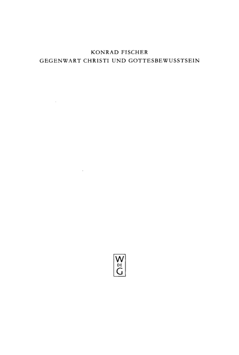 Cover image for book Gegenwart Christi und Gottesbewußtsein