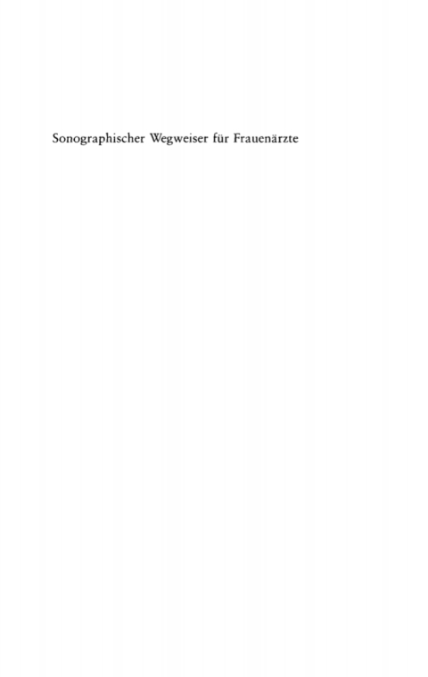 Cover image for book Sonographischer Wegweiser für Frauenärzte