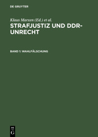 Cover image: Wahlfälschung 1st edition 9783110161342