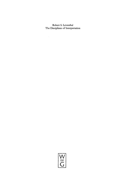 Cover image for book The Disciplines of Interpretation