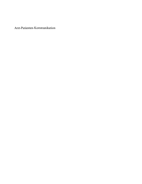Cover image for book Arzt-Patienten-Kommunikation