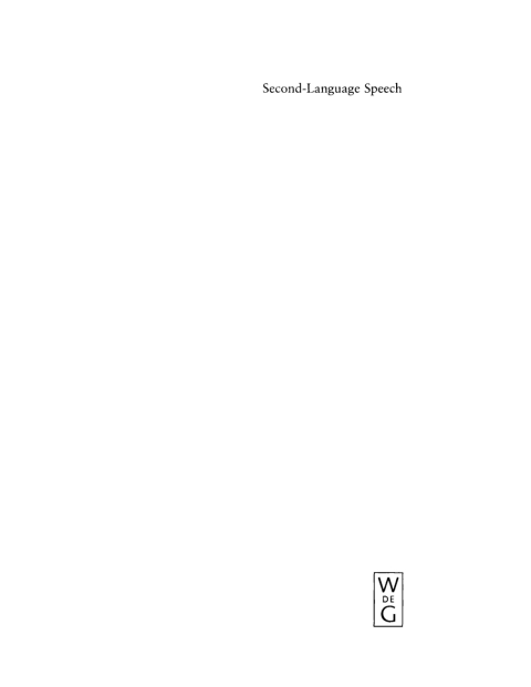 Cover image for book Second-Language Speech