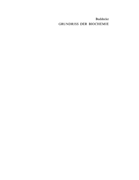 Cover image for book Grundriß der Biochemie