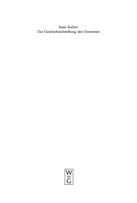 Zur Geschichtsschreibung des Chronisten 