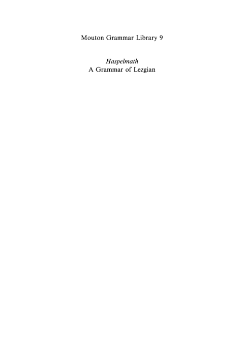 Cover image for book A Grammar of Lezgian