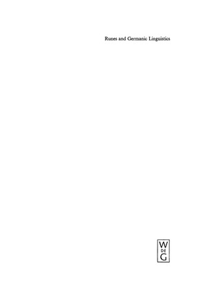 Runes and Germanic Linguistics