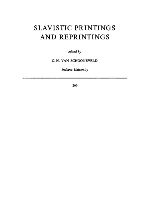 Cover image for book On Medieval and Renaissance Slavic Writing