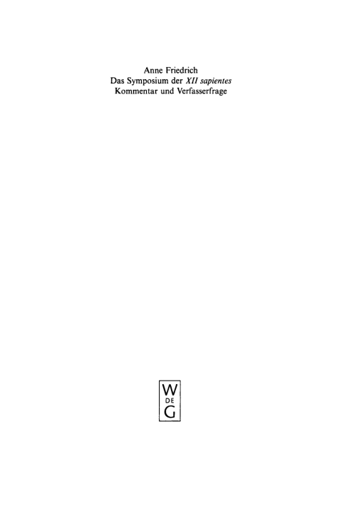 Cover image for book Das Symposium der XII sapientes