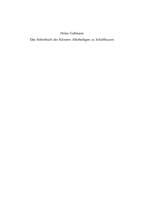 Cover image for book Das Stifterbuch des Klosters Allerheiligen zu Schaffhausen