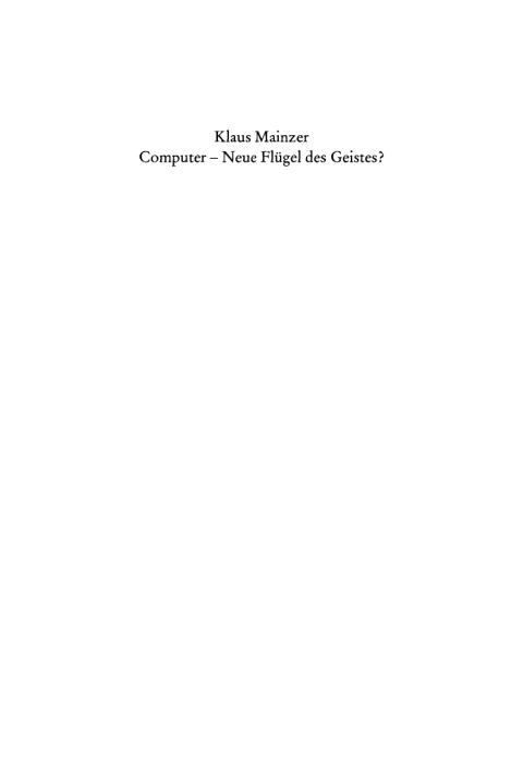 Cover image for book Computer - Neue Flügel des Geistes?