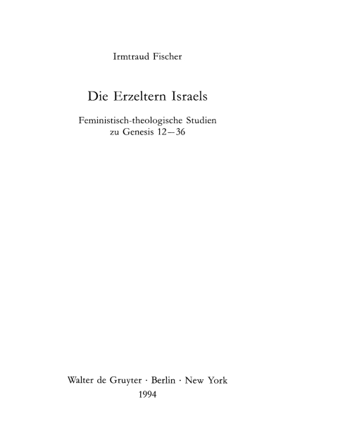 Cover image for book Die Erzeltern Israels
