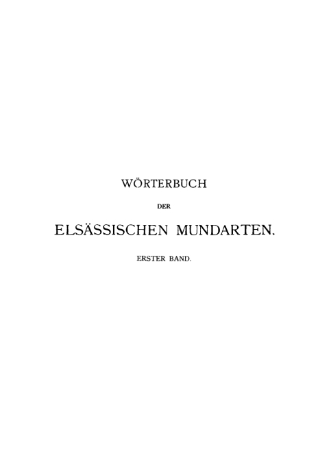 Cover image for book Wörterbuch der elsässischen Mundarten