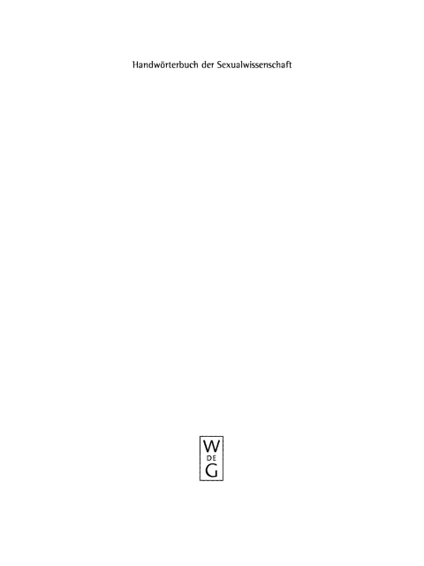 Cover image for book Handwörterbuch der Sexualwissenschaft