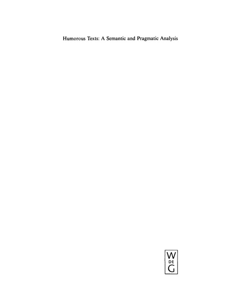 Cover image for book Humorous Texts