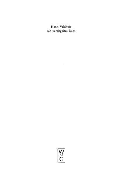 Cover image for book Ein versiegeltes Buch