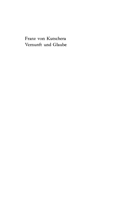 Cover image for book Vernunft und Glaube