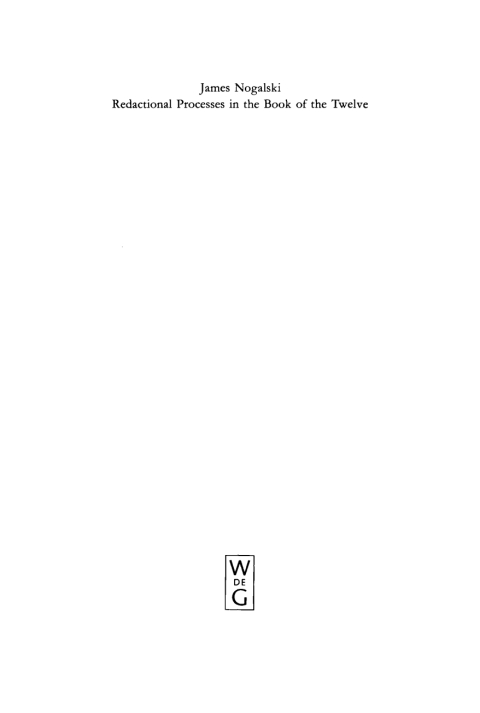 Cover image for book Redactional Processes in the Book of the Twelve